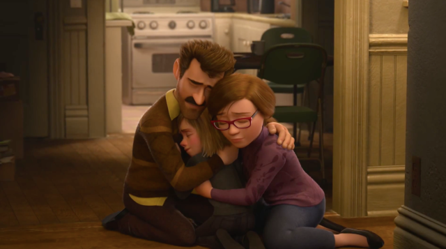 Inside Out - The family comes together in the end.